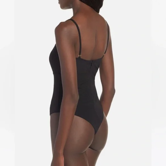 NEW • For Love & Lemons • 174267 Melanie Thong Bodysuit Black Small - Picture 2 of 4